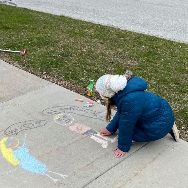 Children's Sidewalk Chalk Art Alleviate Stress